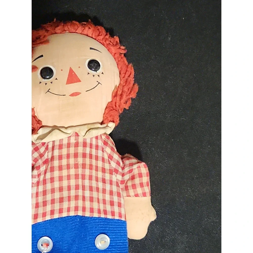 Vintage Knickerbocker Raggedy Andy Doll Original Outfit Stuffed Plush Toy